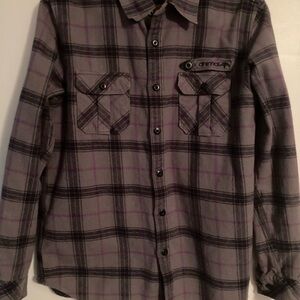 Animal brand Gray and Black Plaid Men's Shirt